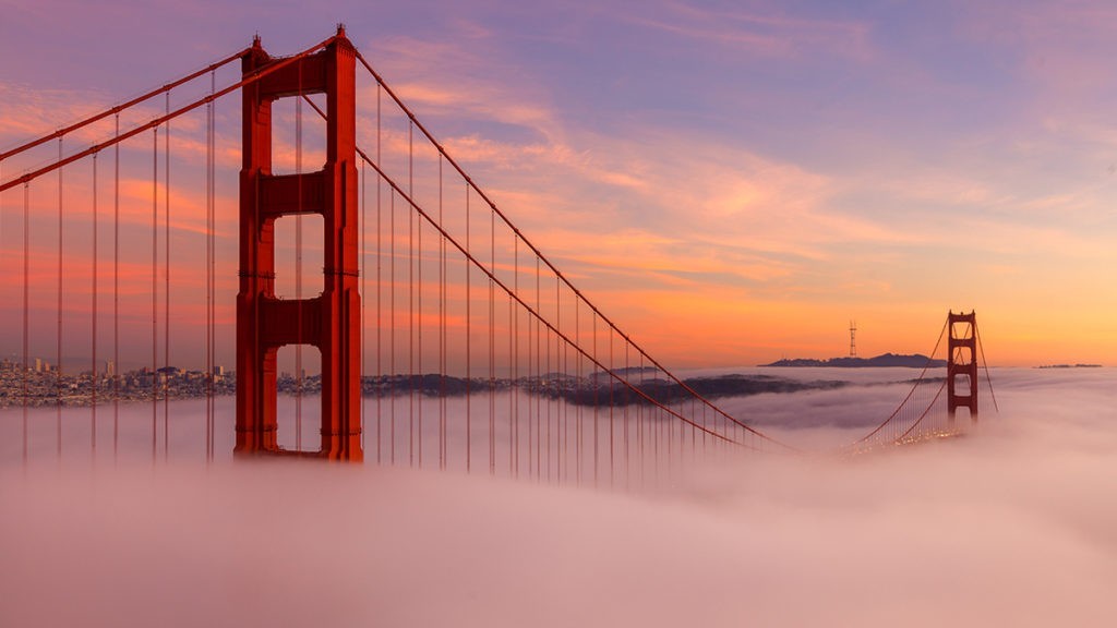 Vista del puente Golden Bridge San Francisco California